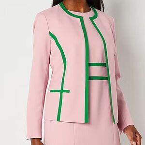 NWT Black Label by Evan-Picone Suit Jacket Size 10 Pink Green